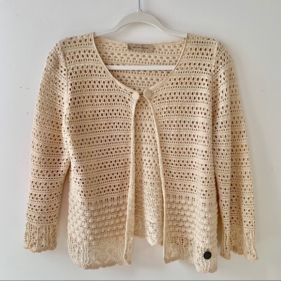 Chloe Vintage Creme Knit Cardigan - Picture 2 of 8